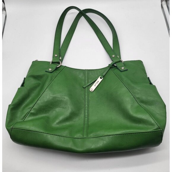 RELIC Y2K Apple Green Shoulder Bag Faux Leather Purse Double Strap *Flaw - Picture 3 of 12